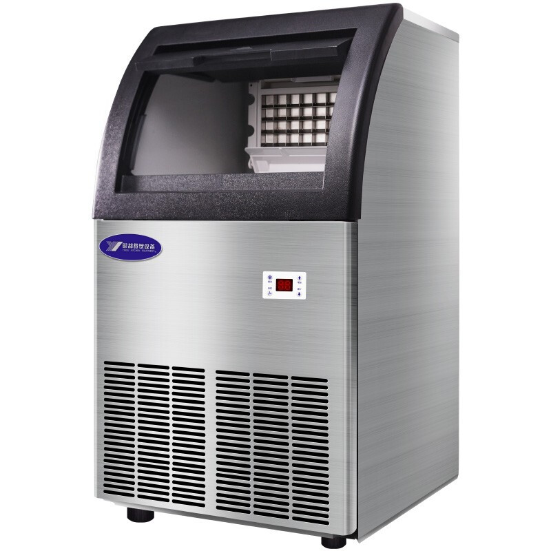 银都制冰机商用方冰奶茶店酒吧KTV全自动大容量冰块机 XB200-FZL(日产冰200KG) 方块冰(铲冰勺+水管)