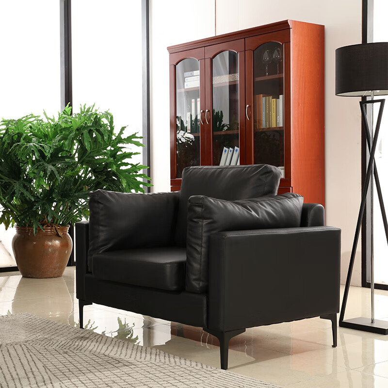 域赢办公沙发商务休闲沙发组合沙发软包沙发接待沙发单人位沙发高清大图