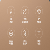 美的 MRO2462-800G 净水器 抗菌大容量 2年质保