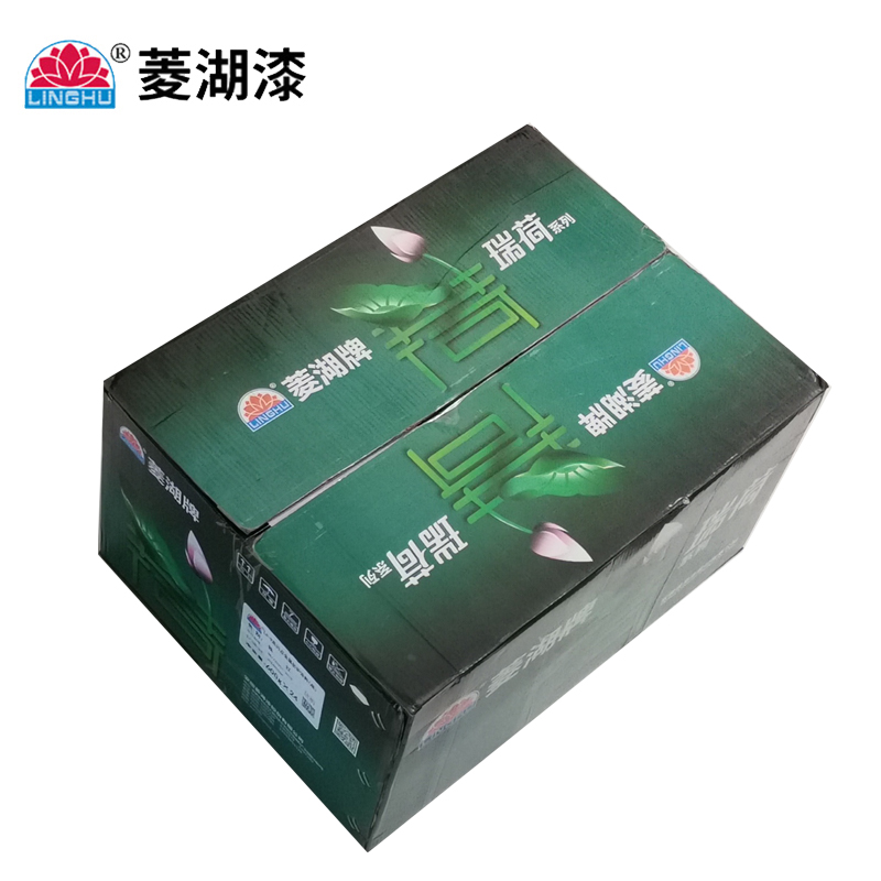 菱湖漆 醇酸调合涂料 中黄 2Kg 桶高清大图