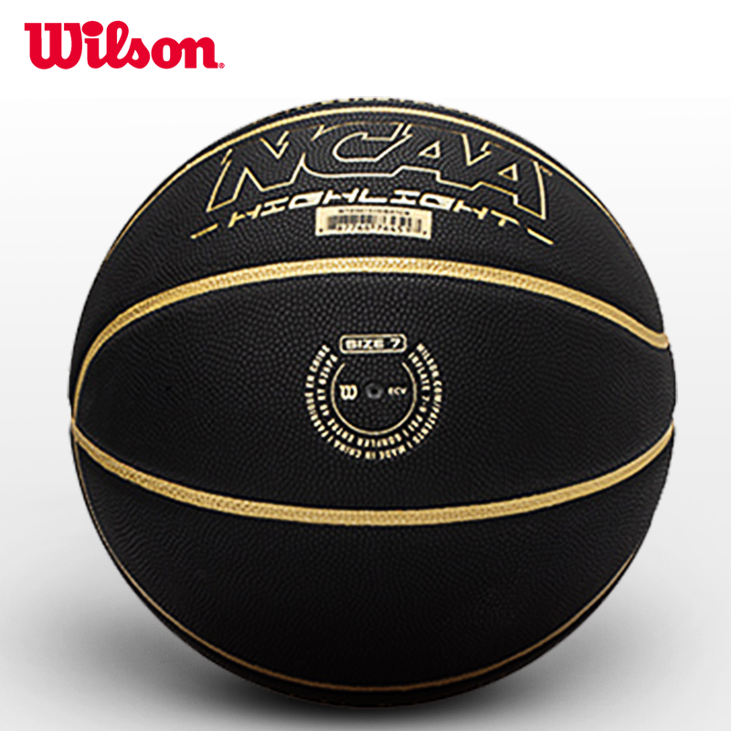 威尔胜(Wilson)篮球WTB067519IB07CN黑金色NCAA系列 PU材质 七号篮球 室内室外通用篮球