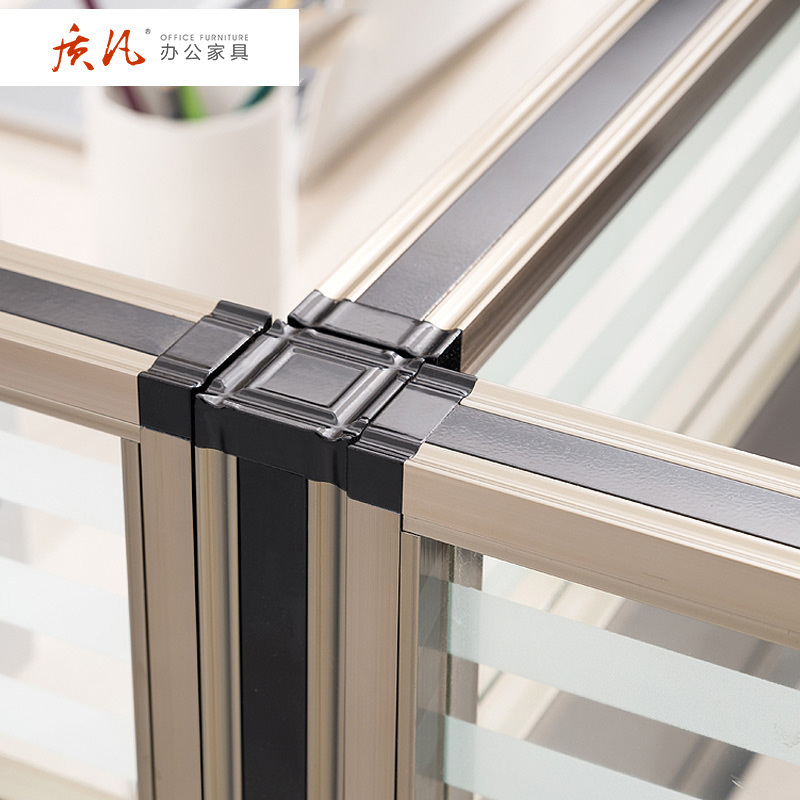 质凡家具职员办公桌简约现代桌椅组合员工隔断屏风办公家具