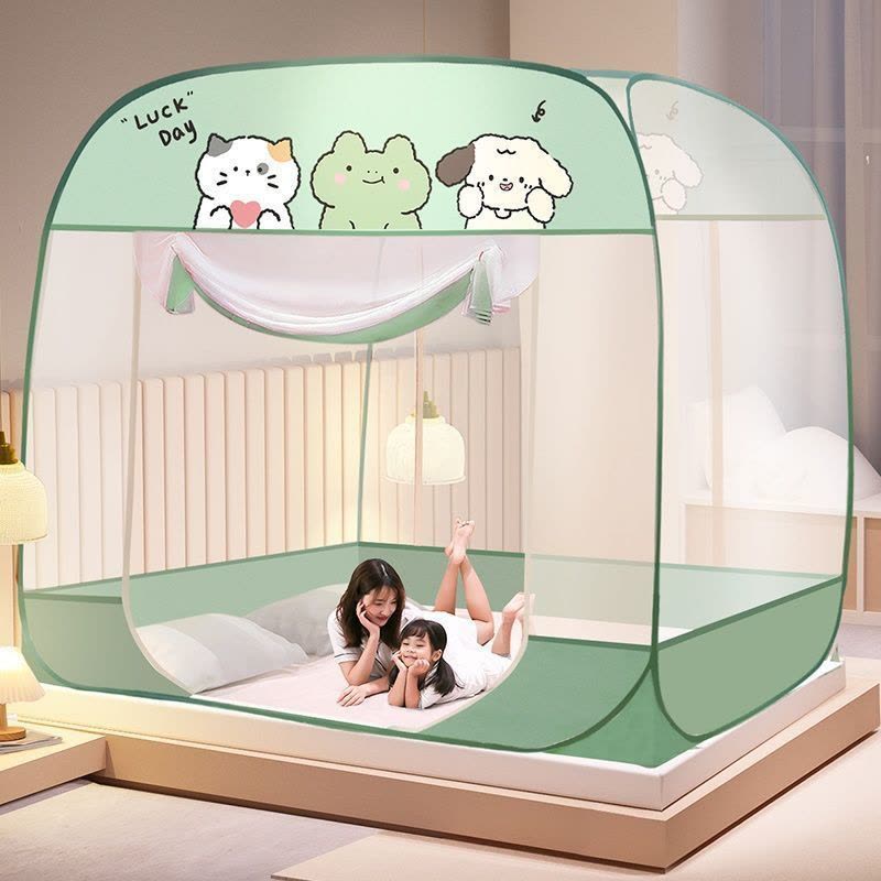 蚊帐2023新款家用免安装防摔儿童蒙古包2022折叠宝宝防蚊罩宿舍图片