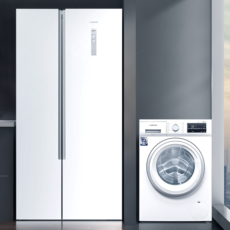 [冰洗套餐]西门子KX50NA20TI+WN42A1X01W 501升纤薄易嵌对开门冰箱+9公斤全自动洗干一体机