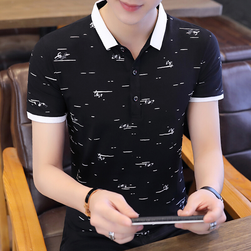 梵克公牛男士短袖t恤夏季休闲帅气翻领polo衫男装夏装