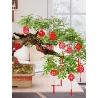 递乐(DiLe)新年元旦盆景小灯笼挂饰室内户外植物装饰用品无纺布挂件场景布置