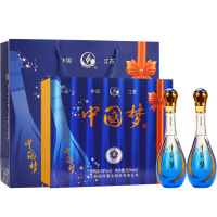 洋河镇中国白酒梦52度礼盒浓香型白酒500ml*2瓶装原浆酒高粮食酒 2瓶礼盒装