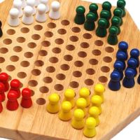 [苏宁自营]木制六角跳跳棋 儿童益智 桌面游戏棋 木制