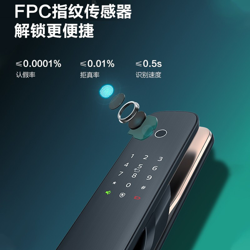 飞利浦(PHILIPSDDL703K 指纹密码锁智能防盗门锁APP远程推拉式电子锁[WIF版]