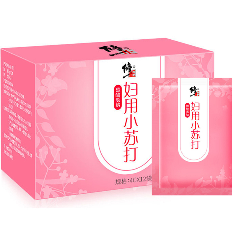 修正(XiuZheng) 妇用小苏打 妇科阴道冲洗液女性私处弱碱性洗液孕前医用小苏打粉 1盒装丨12袋/盒