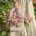 维诺亚郁金香花盒花束手工编织diy材料包扭扭棒自制礼品送女友闺蜜礼物 桃夭粉扭扭棒花盒材料包