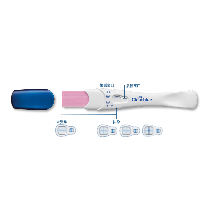 可丽蓝早孕测试笔1支+早孕试条3条+尿杯3只 HCG早早孕怀孕检测验孕测孕棒