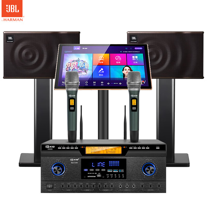 JBL MK10 家庭ktv音响套装 卡拉OK点歌机一体机 家庭影院组合音响家用K歌专业音箱唱歌设备全套