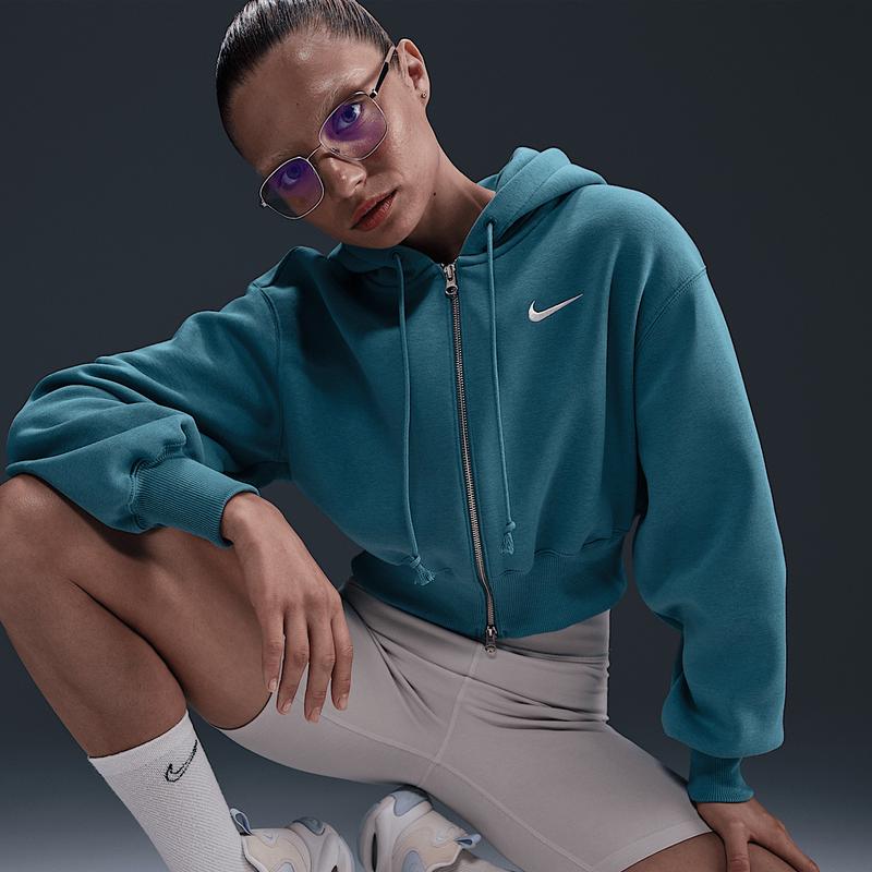 Nike女款舒适松身运动夹克双向拉链时尚休闲保暖外套高清大图