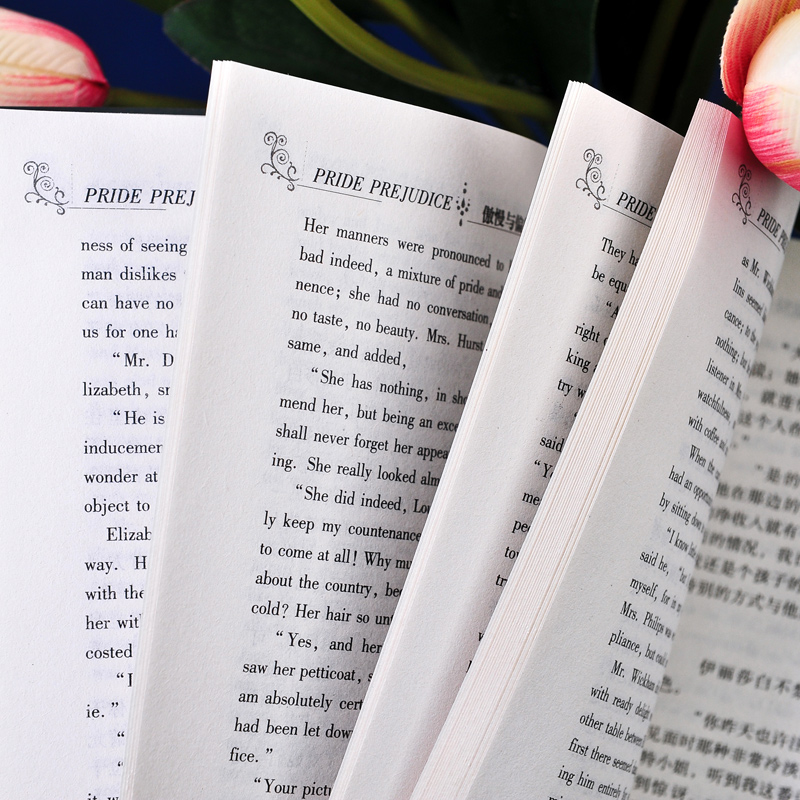 [正版]傲慢与偏见 英文原版中文版 英汉对照图书 中英文双语版世界名著小说英文版 奥斯汀著 文学爱好者看英语原著读物高清大图
