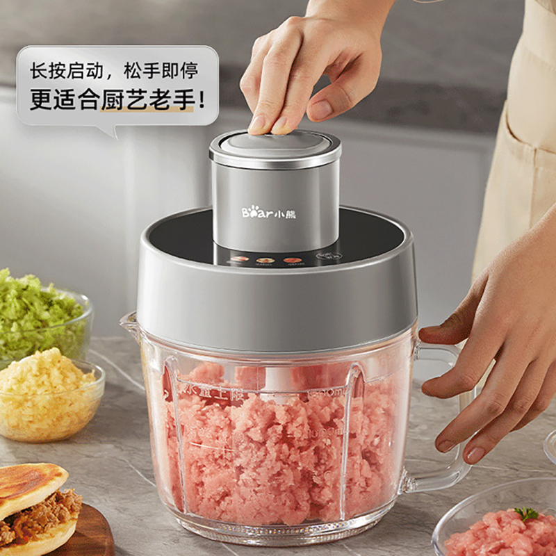 小熊搅拌机家用打肉饺子肉馅蒜蓉机QSJ-F03X2高清大图