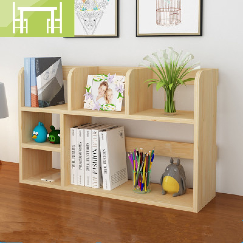 逸家伴侣实木置物架书桌上小书架挂墙壁简易原木书架松木小书桌架搁板