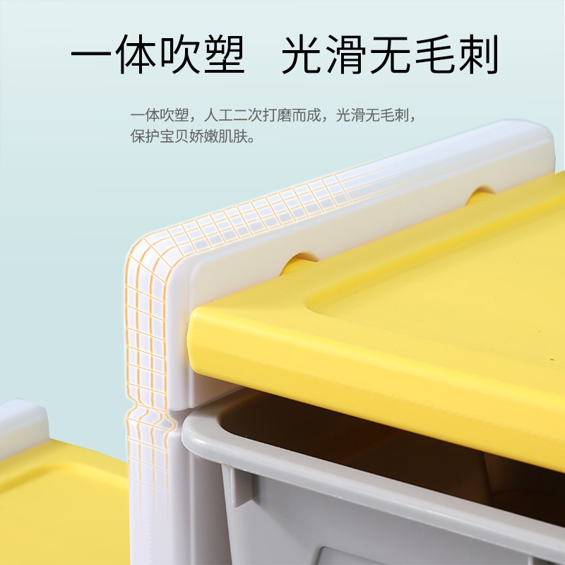 儿童箱收纳架置物架多层幼儿园抽屉储物柜塑料宝宝玩具整理架子收纳柜 三维工匠高清大图