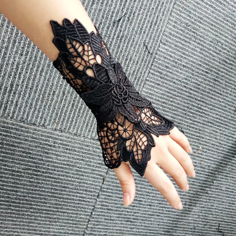 白色一个 暗扣手腕尺寸17厘米 暗扣手链 蕾丝手链 遮盖疤痕 纹身手环