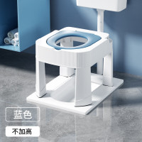 蹲便改坐便椅家用大便蹲厕神器折叠马桶简易坐架孕妇老人厕所凳妇 四方凳蓝色