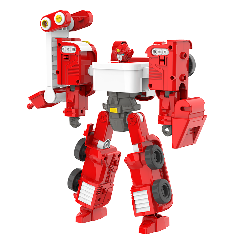 嘟当曼汽车儿童玩具男童炫酷急速拼装机器人益智手动变形装甲战车