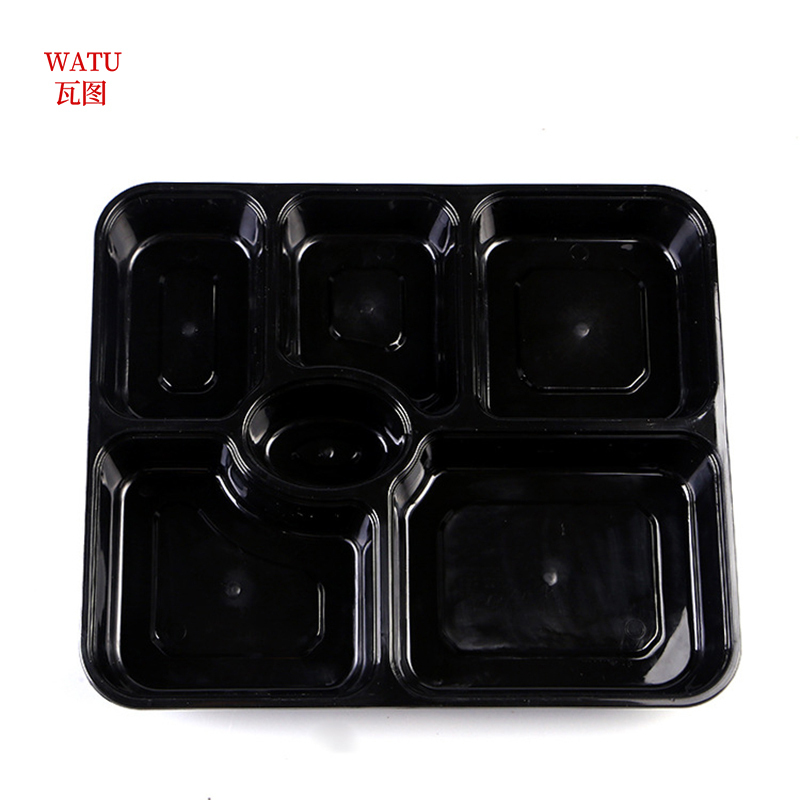 瓦图 WATU 一次性餐具六格餐盘 26*22cm 一箱 (150个装)高清大图