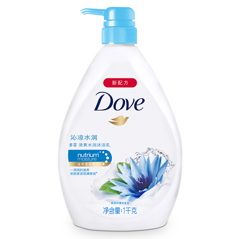 多芬(Dove)沐浴露 清爽水润沐浴乳 沁凉水润1KG[联合利华]