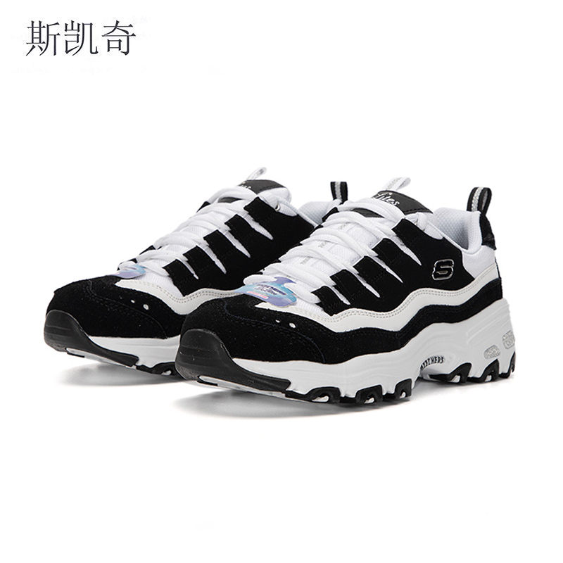 斯凯奇 女春夏季熊猫鞋 13141-BKW65 双高清大图