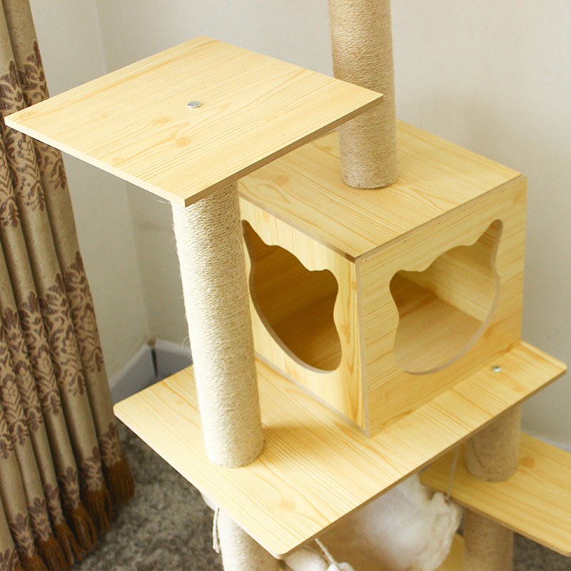 猫爬架木质猫窝大型剑麻猫抓柱猫跳台猫架猫树宠物猫玩具多省(请先与客服确认再)