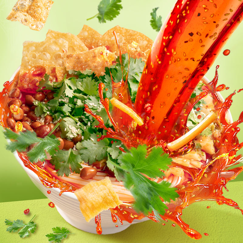 好欢螺香菜油泼辣子螺蛳粉265g*10袋柳州特产螺丝粉方便速食酸辣粉速食米粉高清大图