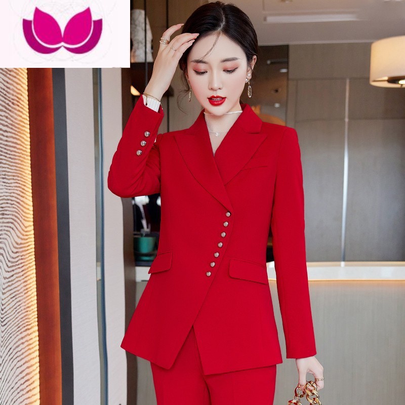 七斓高级感气质职业小西装套装女2023新款高端主持人正装工作服高清大图