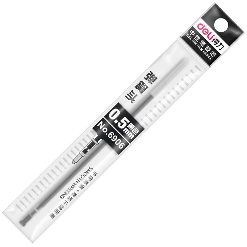 得力(deli)6906 中性笔芯0.5mm 三色 盒 20支每盒的价格
