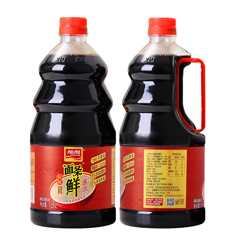 加加特级面条鲜酱油1.25L 凉拌炒菜蘸食调味生抽酿造酱油