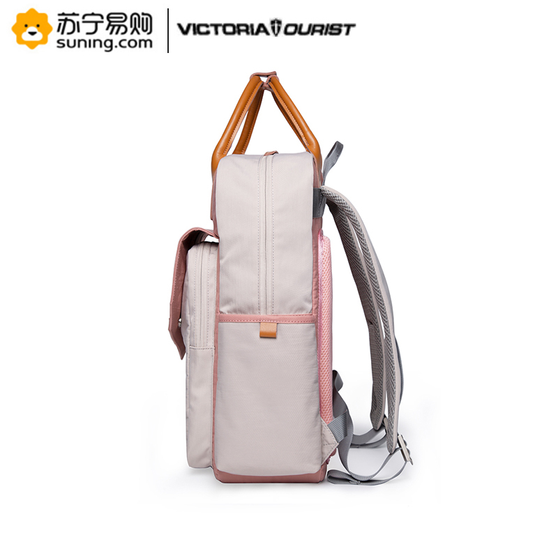 维多利亚旅行者(VICTORIATOURIST)T2101小版(粉色)双肩旅行背包大容量14英寸电脑数码包