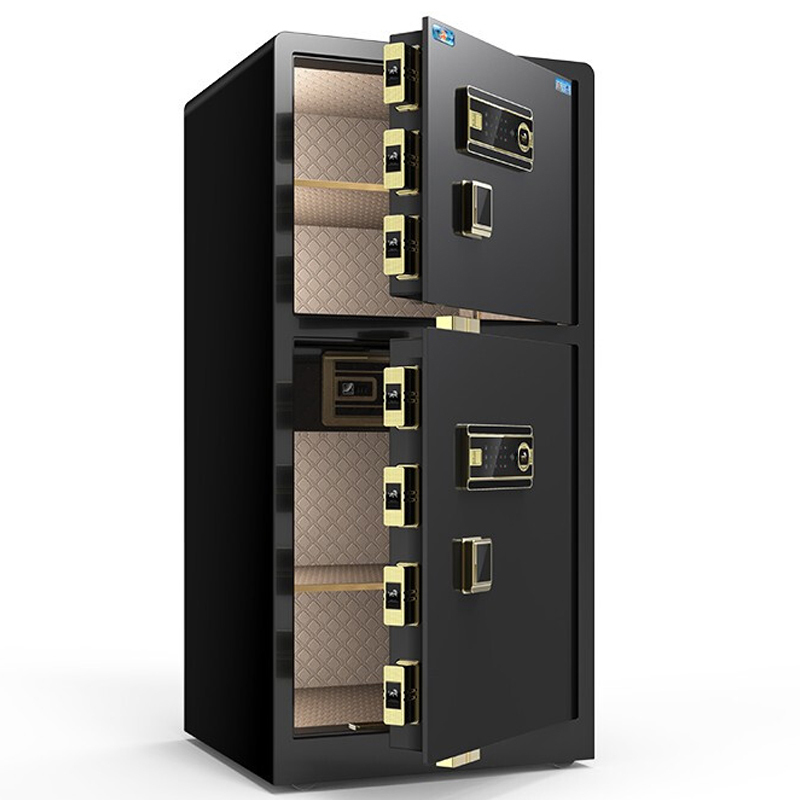 虎牌保险柜家用120cm双门全钢防盗入墙保管柜指纹密码办公保险箱博瑞