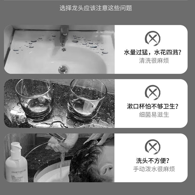 心意卫浴(XNYEE)全铜材质浴室洗脸盆冷热水龙头家用卫生间面盆冷热龙头洗手池冷热水龙头XY-13052A