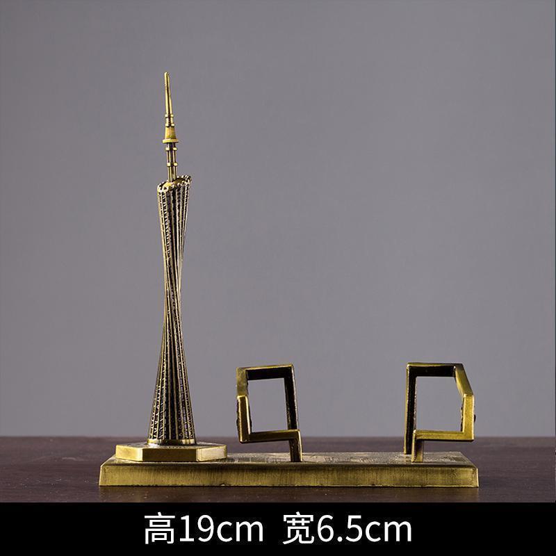 美帮汇广州塔模型小蛮腰合金摆件 金属工艺品 家居装饰品客厅酒柜办公室高清大图