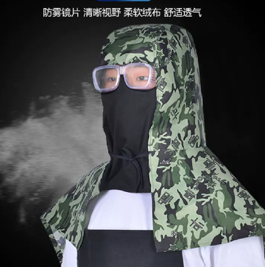 防尘帽子披肩披风帽眼镜一体款 单位:件高清大图