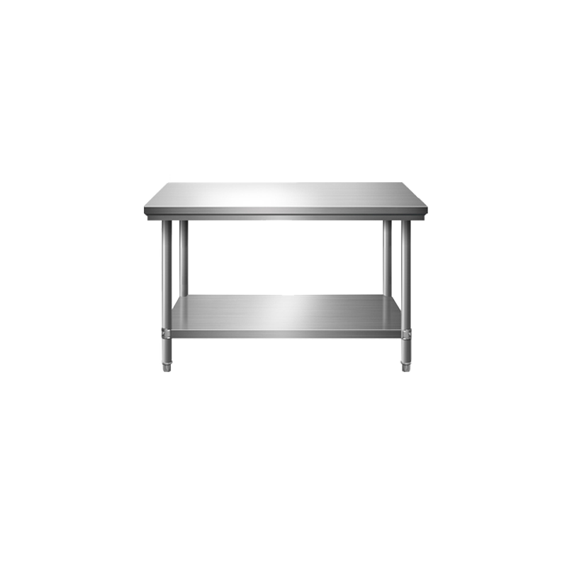 臻远不锈钢工作台厨房操作台打荷台双层1200*500*800高清大图