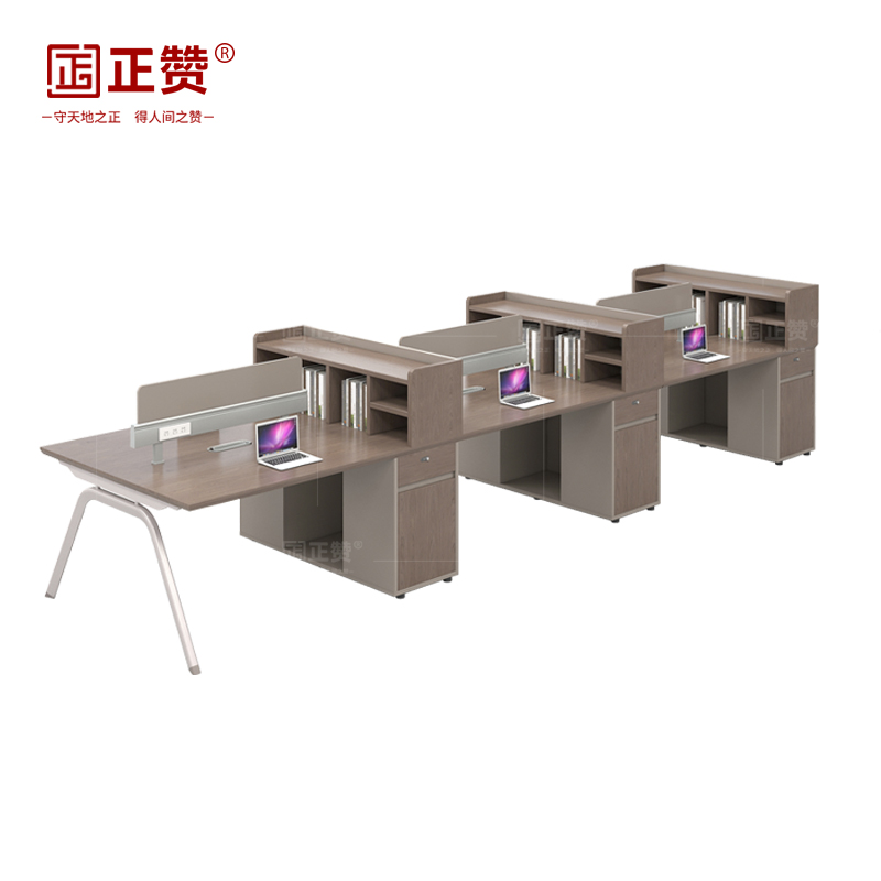 正赞 办公桌屏风工位电脑桌六人位 4500*1200*1050mm