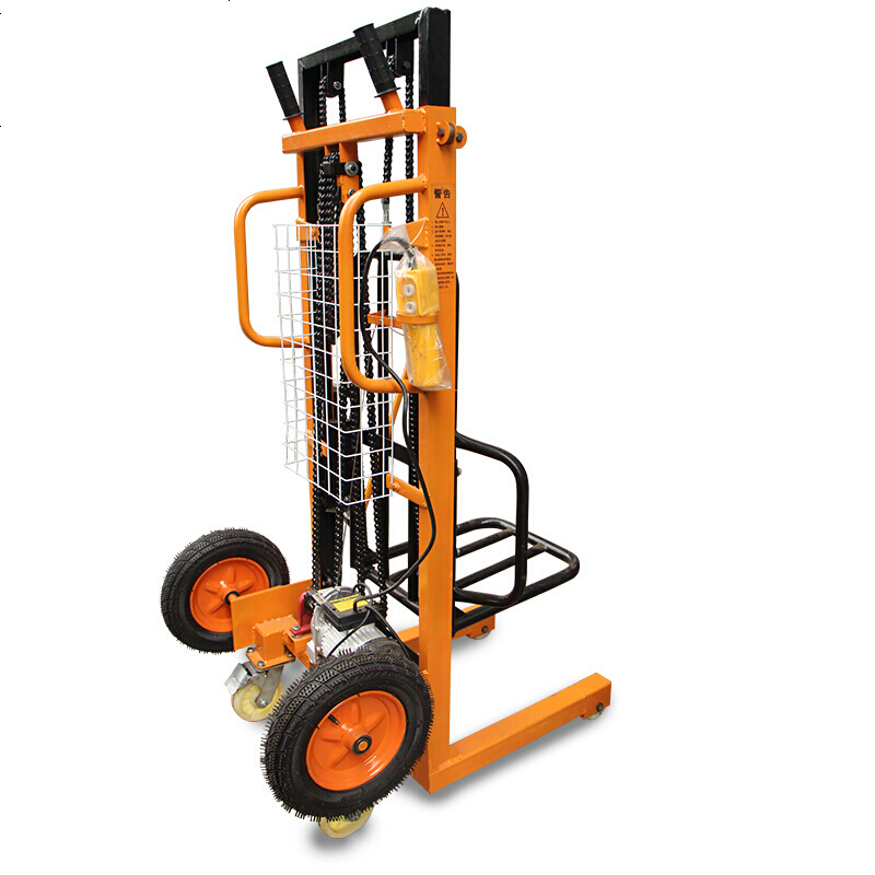 叉车手动小型轻便家用升降车微型升高车搬运车电动款200公斤升高2米
