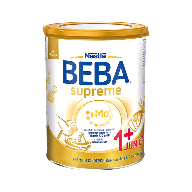 德国雀巢(Nestle)BEBA贝巴至尊版SUPREME五种HMO高端进口婴幼儿1+段奶粉800g/罐装 适合1岁以上