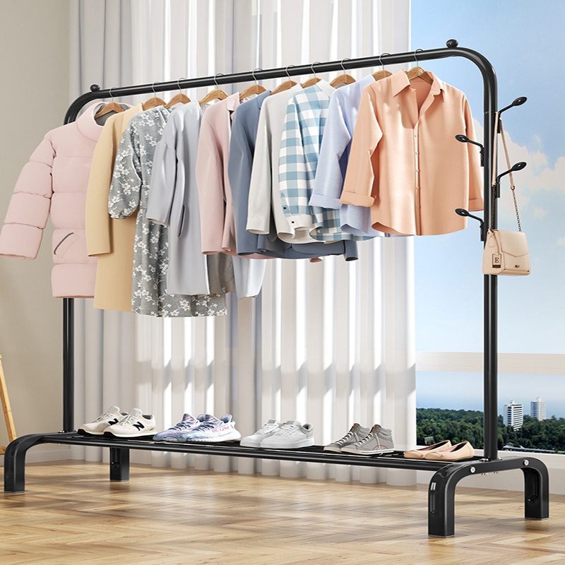 金铂喜简易晾衣架落地折叠室内挂衣架家用卧室晾衣杆阳台收纳晒衣服