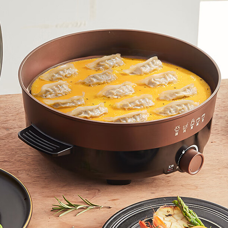 利仁电火锅4.5L大烤盘大功率自由火候均匀加热DHG-X451高清大图