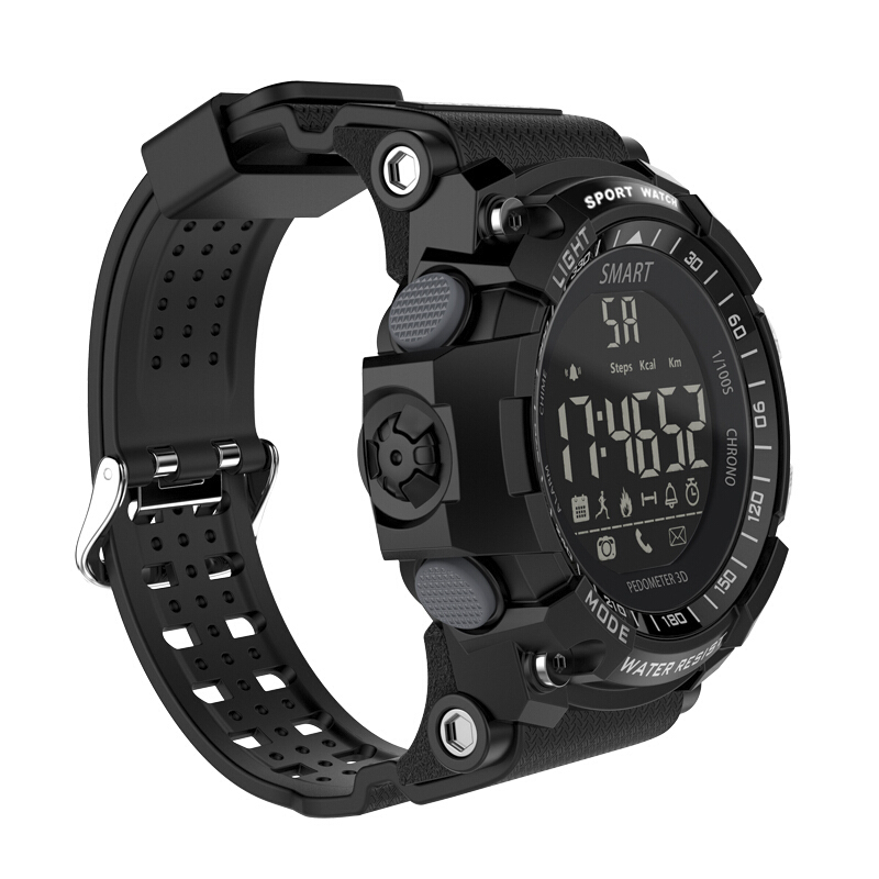 纽曼智能蓝牙运动手环手表男ex16男士户外运动防水秒表计步遥控拍照