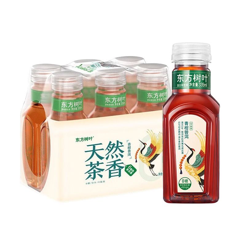 农夫山泉东方树叶335ml装桂花乌龙茶/茉莉花茶青柑普洱无糖茶饮料 青柑普洱茶335ml*12瓶 东方树叶