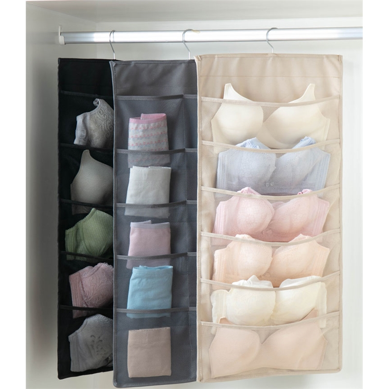 古达内衣收纳挂袋门后收纳神器宿舍悬挂式内裤墙布艺衣柜租房储物袋子