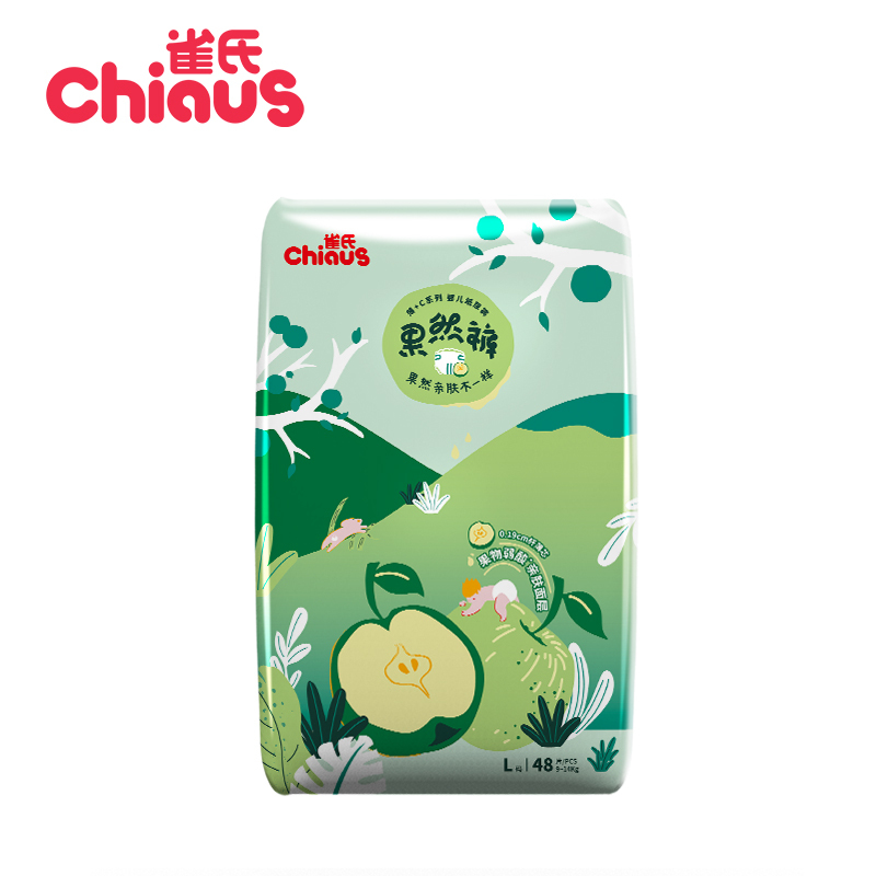 雀氏(chiaus)薄+C果然裤婴儿纸尿裤S/M/L/XL/XXL码尿不湿 轻薄透气