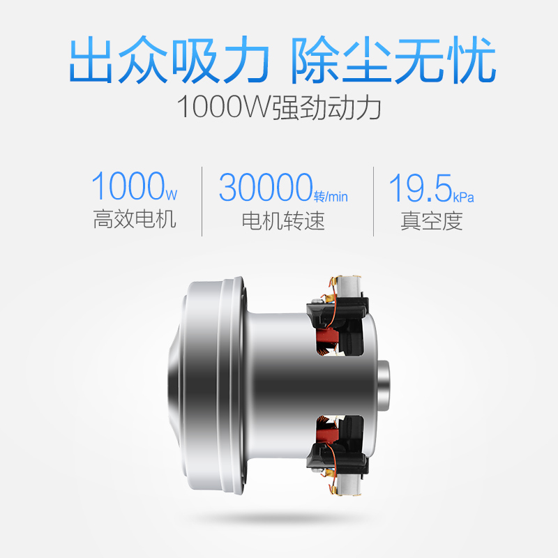 海尔 (Haier) 吸尘器 ZW1005M 卧式吸尘器 干式 1000W大功率 旋风分离式 尘盒/尘桶 机械式吸尘器