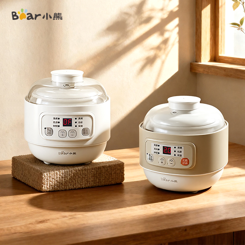 小熊(Bear)电炖锅 DDZ-A08D1 0.8L陶瓷内胆 迷你全自动婴儿bb煲粥锅 多功能宝宝煮粥锅燕窝 炖盅高清大图